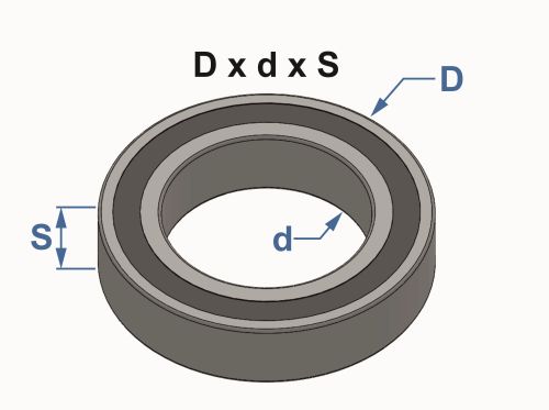 RODAMIENTO MANGUETA M10 (61900ZZ) EXTERIOR 22MM